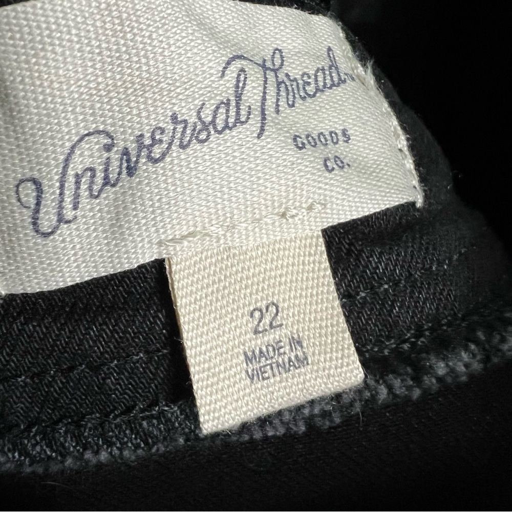 Universal Thread black denim halter mini dress si… - image 4